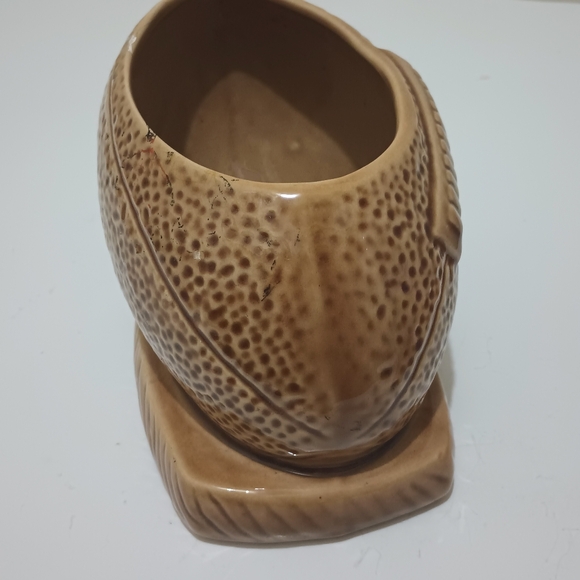 Vintage Giftwares Co.Nancy Pew Ceramic Football Planter Snack Bowel Taiwan Japan - Picture 4 of 12